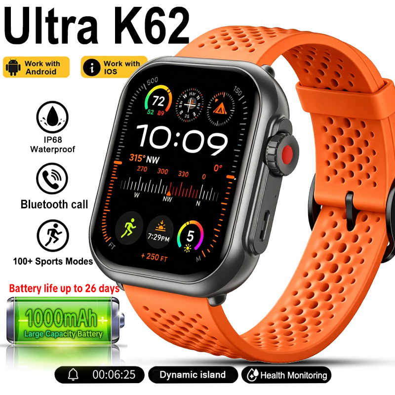 Fall Detection Watch - 뉴 워치 울트라 K62 스마트워치 남녀공용