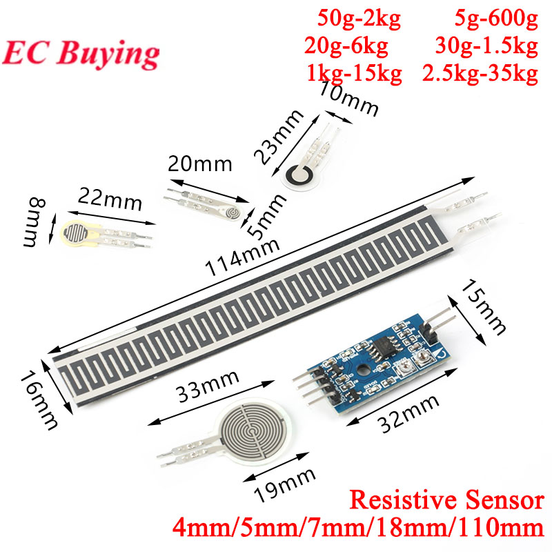 Muscle Sensor Emg - 2Pcs/1pc 저항성 박막 압력 센서 유연한