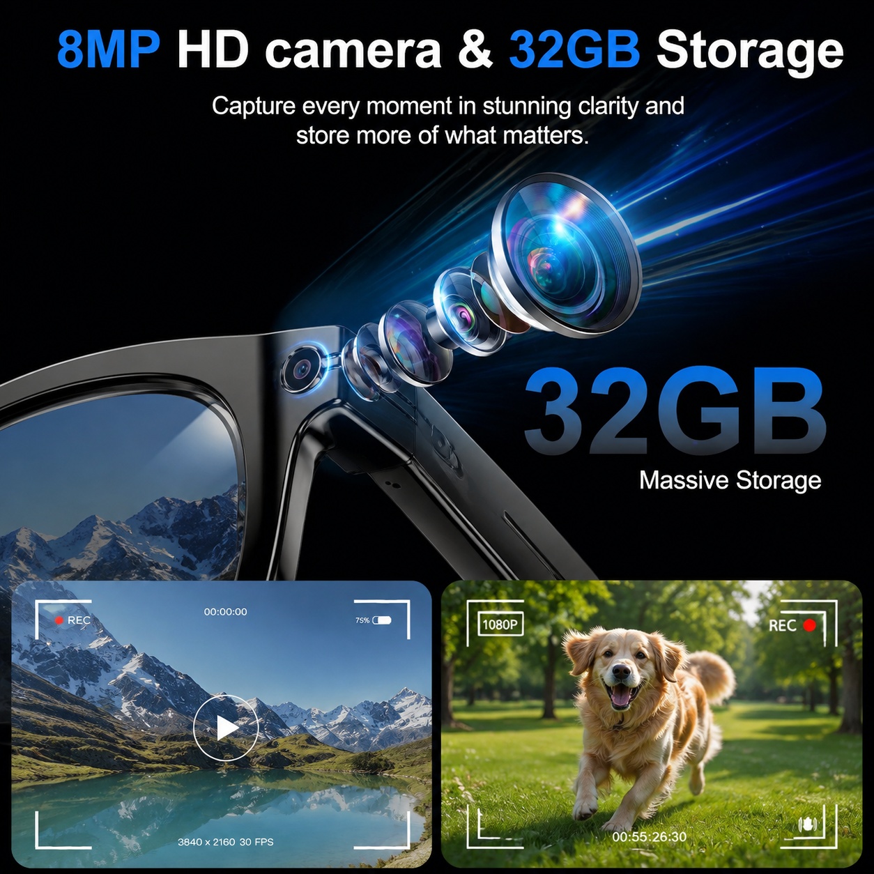 2026 AI 스마트 안경, 8MP 카메라 블루투스 안 - Smart Glasses Lens 리뷰 및 가격